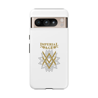 SUMMER COLLECTION - Tough Google Pixel Case White (Gold-White Print)