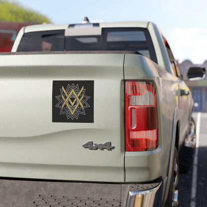SUMMER COLLECTION - Car Magnets Black (Gold-White Print)