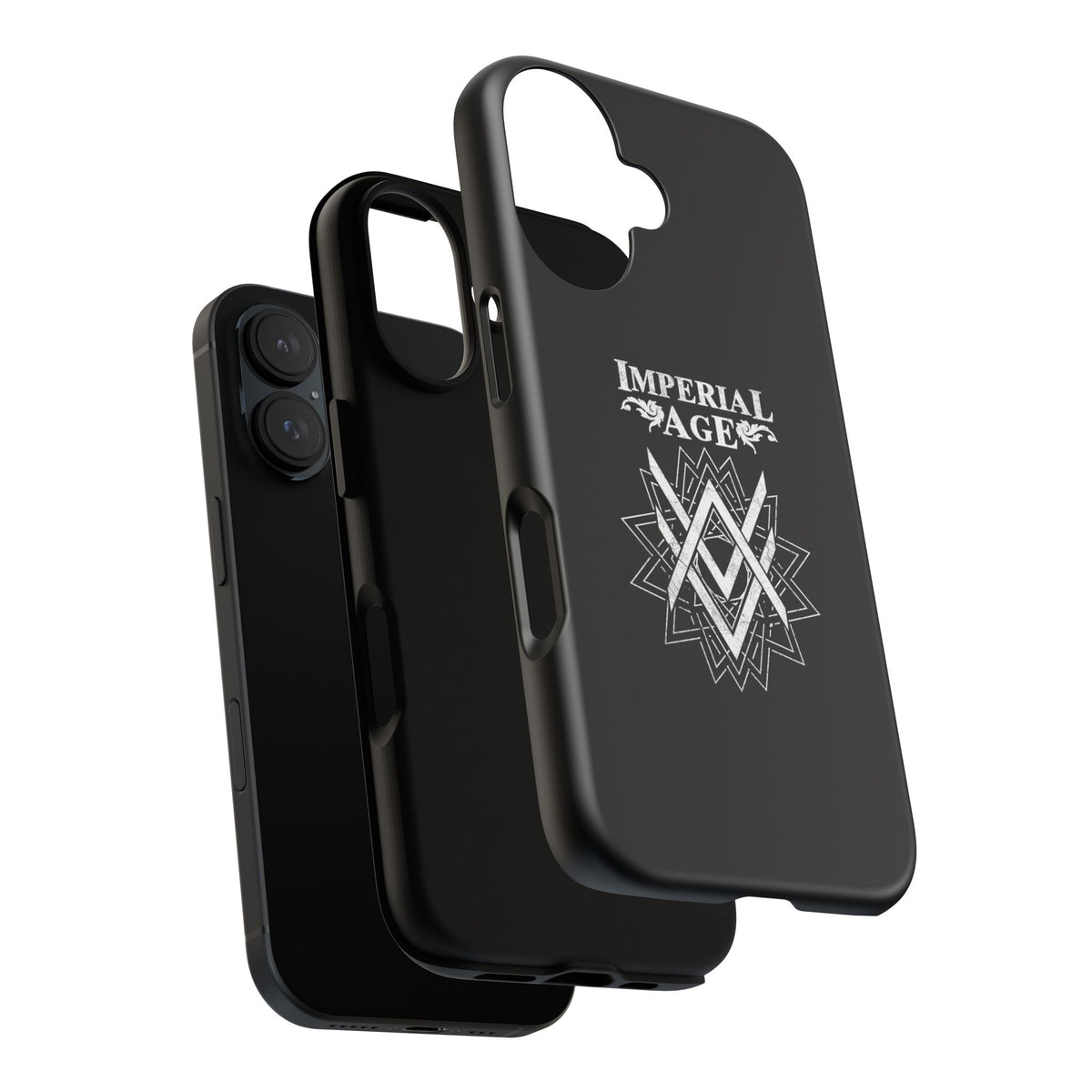 SUMMER COLLECTION - Tough iPhone Case Black (White Print)