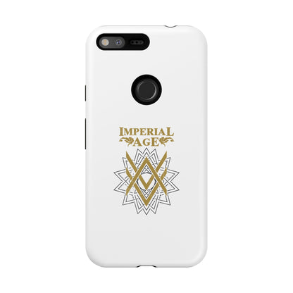 SUMMER COLLECTION - Tough Google Pixel Case White (Gold-White Print)