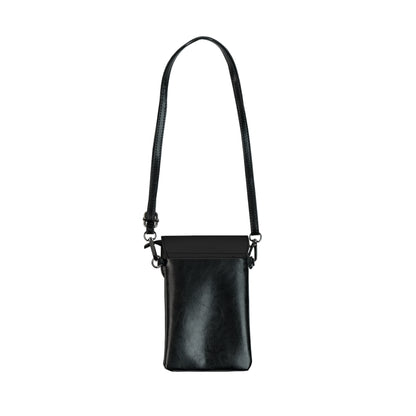SUMMER COLLECTION - Strap Wallet Black (Gold-White Print)
