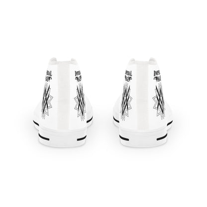 SUMMER COLLECTION - Men's Sneakers White (Black Print)