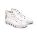 SUMMER COLLECTION - Women's Sneakers White (Gold-Black Print)
