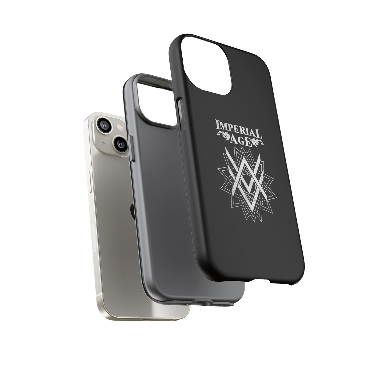 SUMMER COLLECTION - Tough iPhone Case Black (White Print)