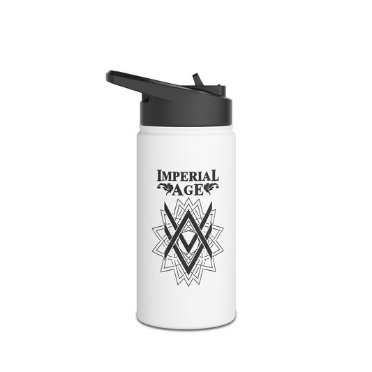 SUMMER COLLECTION - Steel Water Bottle White (BlackPrint)