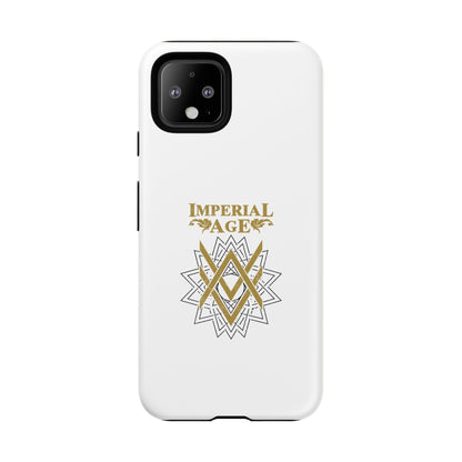 SUMMER COLLECTION - Tough Google Pixel Case White (Gold-White Print)