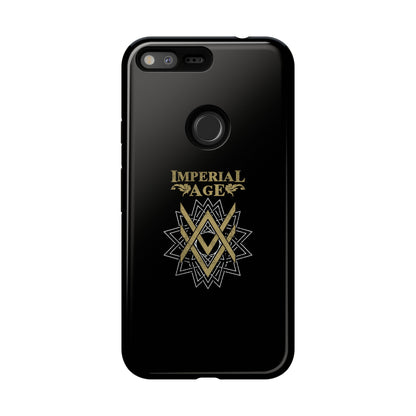 SUMMER COLLECTION - Tough Google Pixel Case Black (Gold-White Print)
