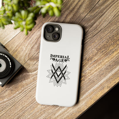 SUMMER COLLECTION - Tough iPhone Case White (Black Print)