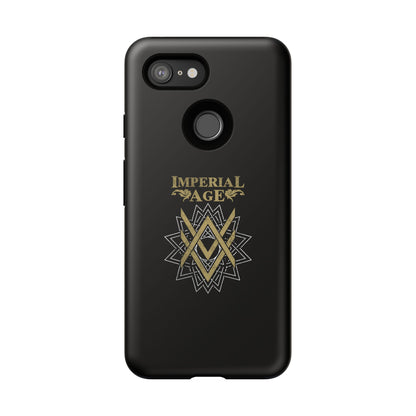 SUMMER COLLECTION - Tough Google Pixel Case Black (Gold-White Print)