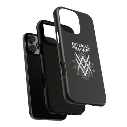 SUMMER COLLECTION - Tough iPhone Case Black (White Print)