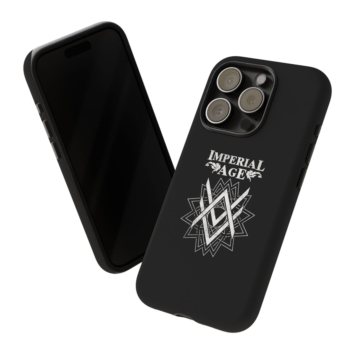 SUMMER COLLECTION - Tough iPhone Case Black (White Print)