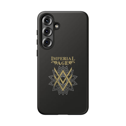 SUMMER COLLECTION - Tough Samsung Galaxy Case Black (Gold-White Print)