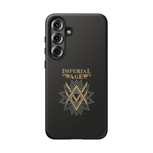 SUMMER COLLECTION - Tough Samsung Galaxy Case Black (Gold-White Print)