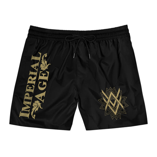 SUMMER COLLECTION - Men's Swim Shorts Black (Gold Print)