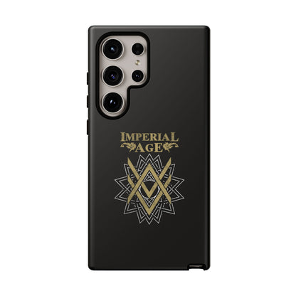 SUMMER COLLECTION - Tough Samsung Galaxy Case Black (Gold-White Print)