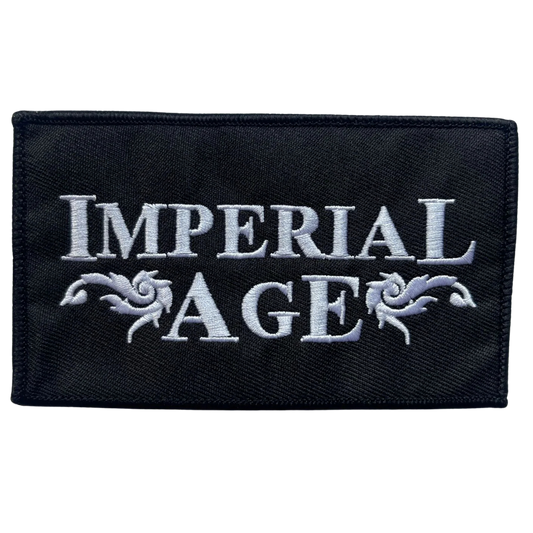 Embroidered Patch (white, merrowed)