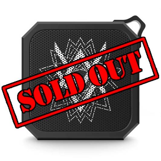 SUMMER COLLECTION - Rugged Outdoor Waterproof Bluetooth Speaker Black (White Print)