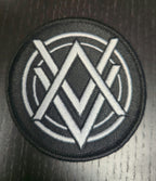 Imperial Age round embroidered emblem patch, close-up photo
