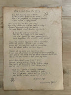 Handwritten Lyric Scroll