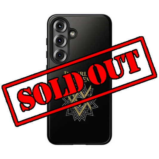 SUMMER COLLECTION - Tough Samsung Galaxy Case Black (Gold-White Print)