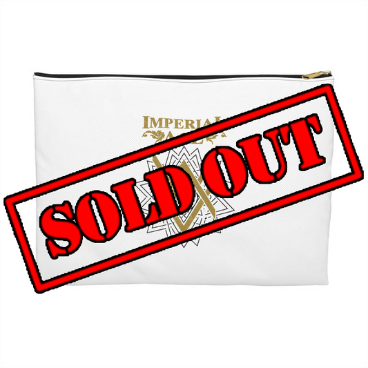 SUMMER COLLECTION - Accessory Pouch White (Gold-Black Print)